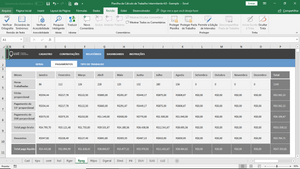 Planilha de Cálculo de Trabalho Intermitente em Excel 4.0