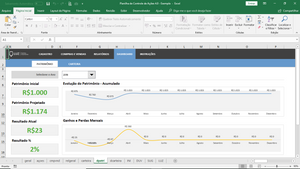 Planilha de Controle de Ações para Investidores em Excel 4.0