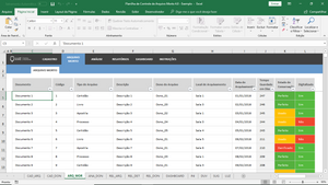 Planilha de Controle de Arquivo Morto em Excel 4.0