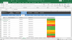 Planilha de Controle de Atendimentos em Excel 4.0