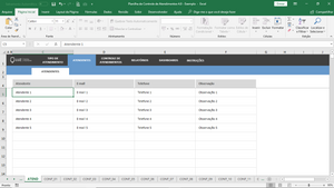 Planilha de Controle de Atendimentos em Excel 4.0