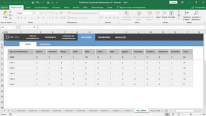 Planilha de Controle de Atendimentos em Excel 4.0