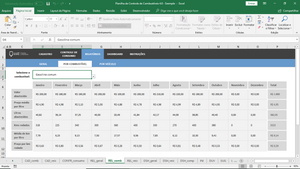 Planilha de Controle de Combustível em Excel 4.0