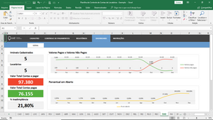 Planilha de Controle de Contas de Locatários em Excel 4.0