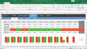 Planilha de Controle de Contas de Locatários em Excel 4.0