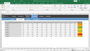 Planilha de Controle de Estudo para Concurso em Excel 4.0