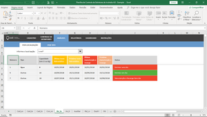 Planilha de Controle de Extintores de Incêndio em Excel 4.0