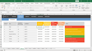 Planilha de Controle de Extintores de Incêndio em Excel 4.0