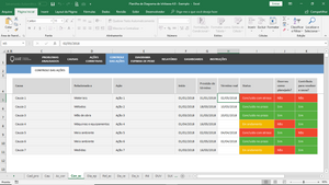 Planilha de Diagrama de Ishikawa (Causa e Efeito) em Excel 4.0