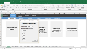 Planilha de Escala de Trabalho em Excel 4.0