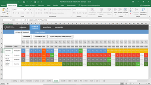 Planilha de Escala de Trabalho em Excel 4.0