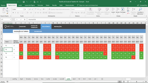 Planilha de Escala de Trabalho em Excel 4.0