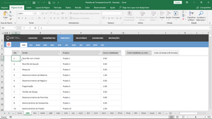 Planilha de Timesheet em Excel 4.0