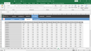 Planilha de Timesheet em Excel 4.0