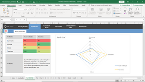 Planilha de Teste de Perfil DISC em Excel 4.0