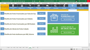 Planilha de Cálculo para Formação do Frete Peso Fracionado em Excel