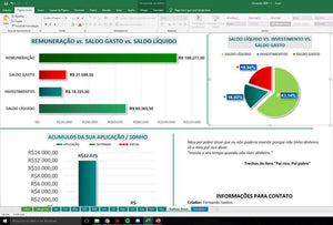 Organizze Plan - Planilha de Controle Financeiro Pessoal + Investimentos